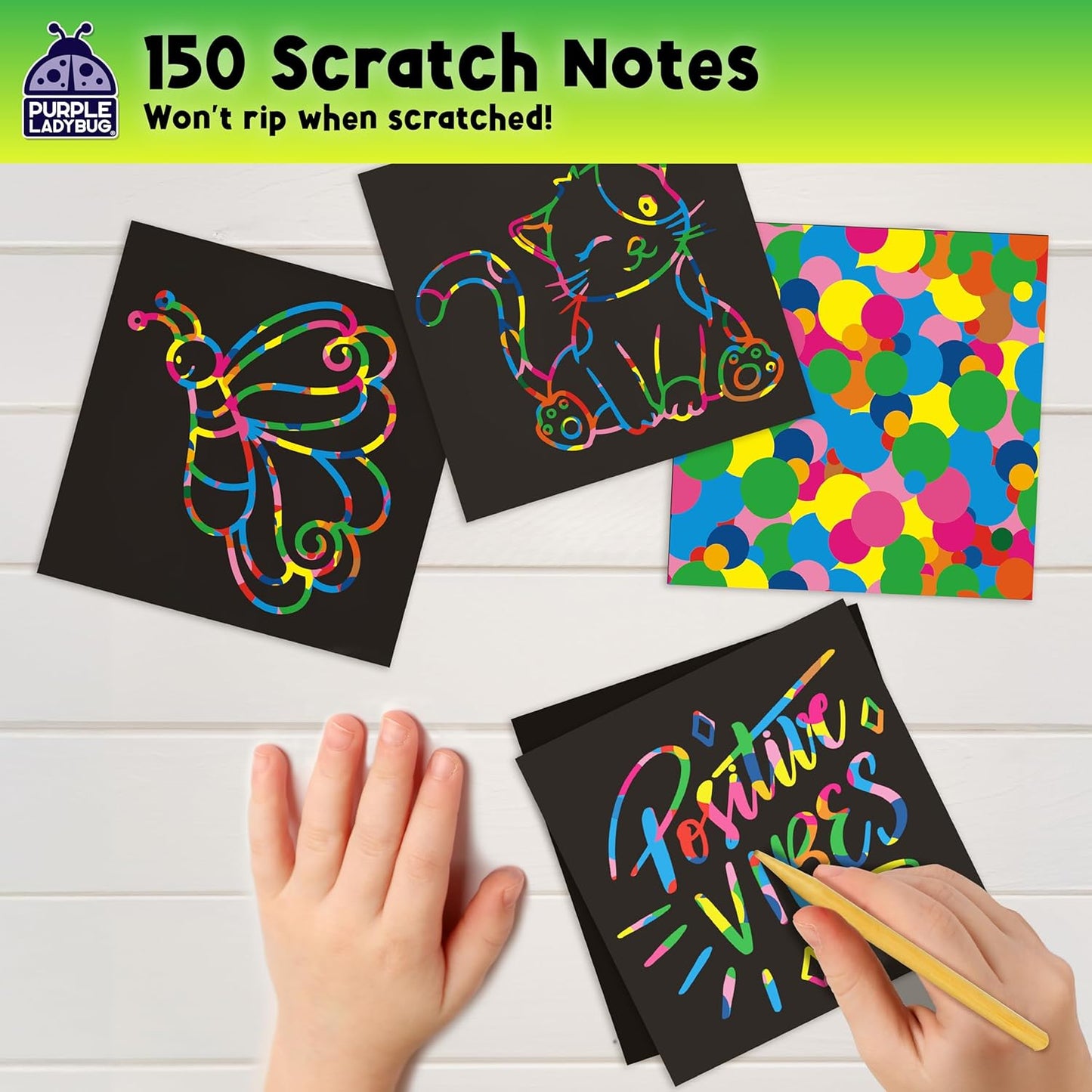 Rainbow Scratch Art Mini Notes | B07218YVCZ | U.S. and Canada