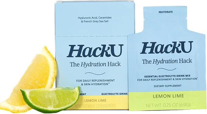 Hydration Hack Electrolyte & Skin Hydration Packets | B0FXW6858Z | U.S. Only