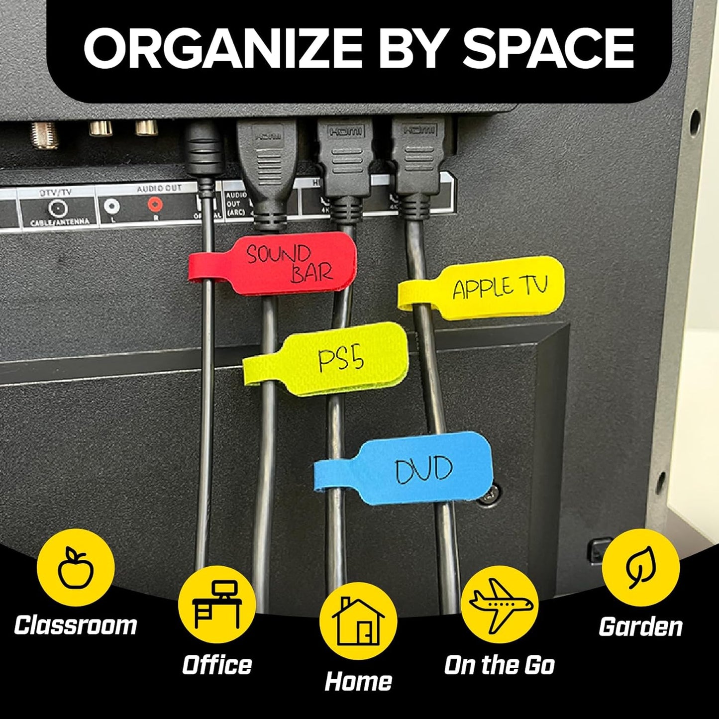 Wrap-It Storage Multi-Color Cable Labels | B08HR4RLFS | U.S. & Canada