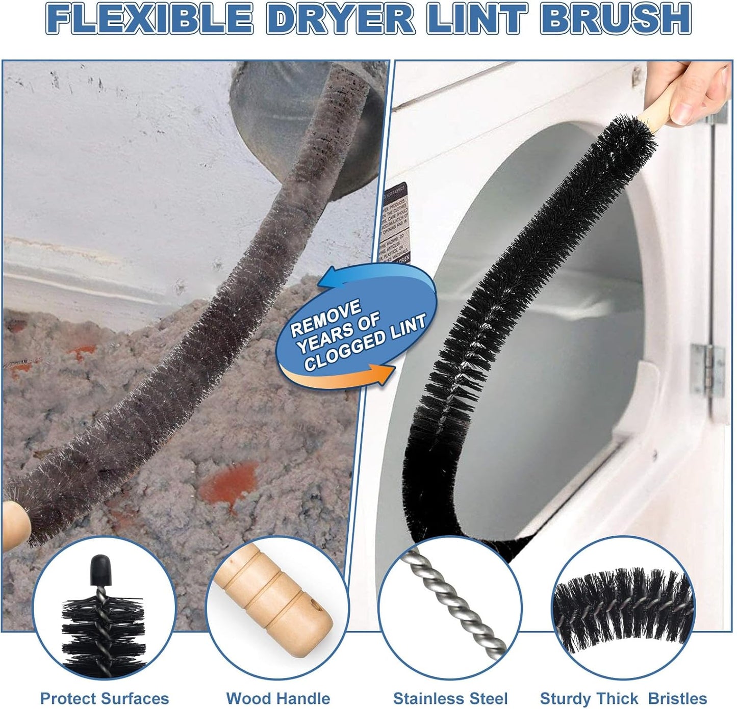 Dryer Vent Cleaner Kit | B0CQY6MPNG | U.S. & Canada