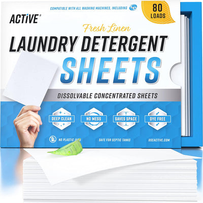 ACTiVE Laundry Detergent Sheets (Fresh Scent) | B0BRNV153D | U.S. & Canada