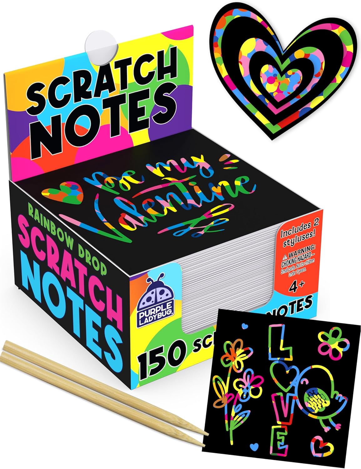 Rainbow Scratch Art Mini Notes | B07218YVCZ | U.S. and Canada