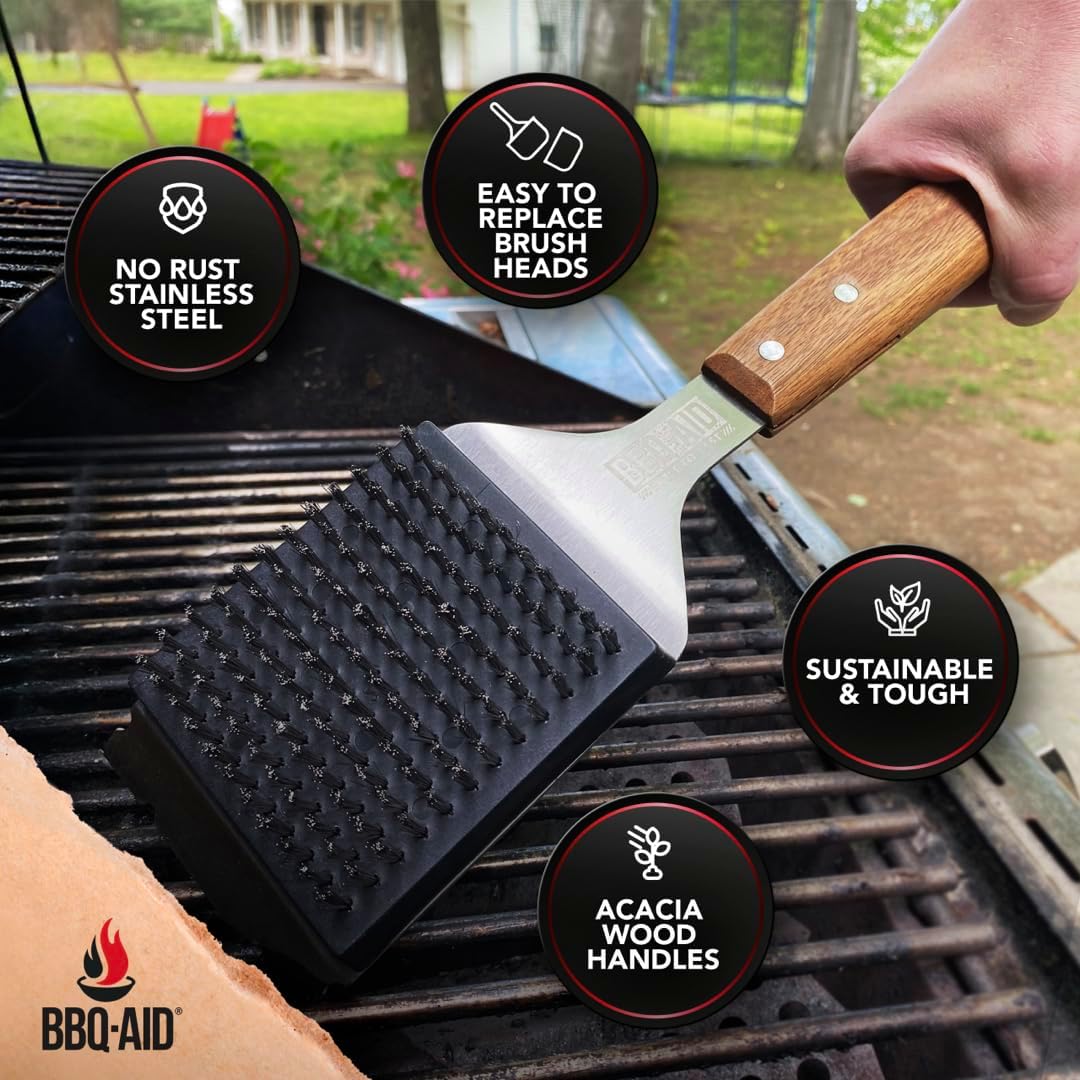 BBQ-Aid Grill Brush & Scraper | B0144H18IC | U.S. & CANADA