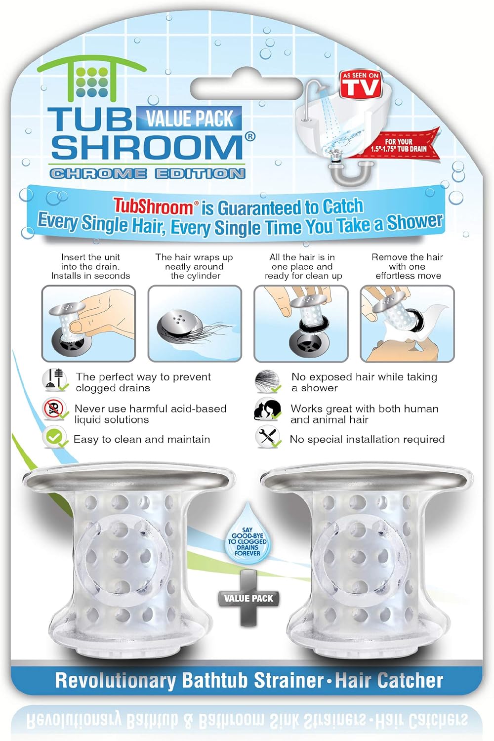 Tubshroom Bathtub Drain Protector and Hair Catcher | B07PB6CWVT | U.S. & CANADA