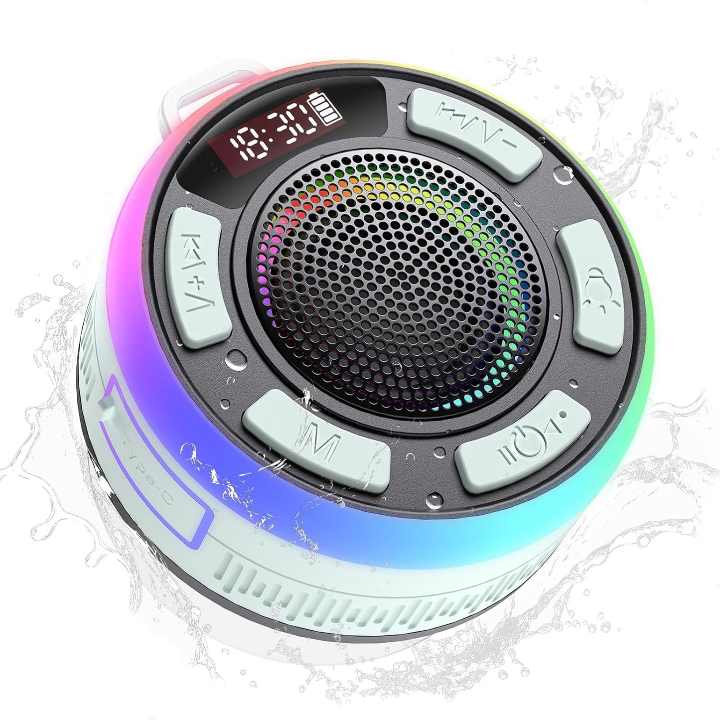 IPX7 Waterproof Shower Bluetooth Speaker (Cyan) | B0FP887ZZW | U.S. ONLY